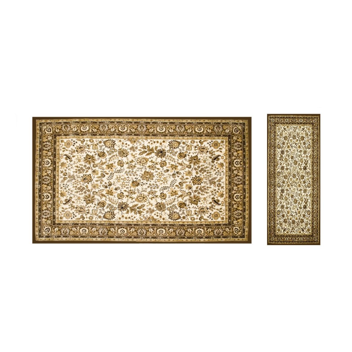 Alfombra Persa Marron/Crema 90